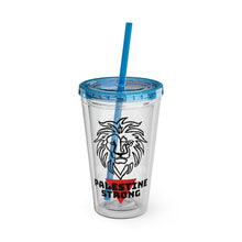 Load image into Gallery viewer, Palestine Strong Sunsplash Tumbler with Straw, 16oz