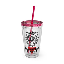 Load image into Gallery viewer, Palestine Strong Sunsplash Tumbler with Straw, 16oz