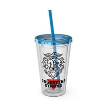 Load image into Gallery viewer, Palestine Strong Sunsplash Tumbler with Straw, 16oz