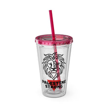 Load image into Gallery viewer, Palestine Strong Sunsplash Tumbler with Straw, 16oz