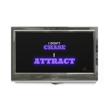 Load image into Gallery viewer, "I Don't Chase, I Attract" Business Card Holder