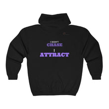 Load image into Gallery viewer, "I Don't Chase, I Attract" Unisex Heavy Blend™ Full Zip Hooded Sweatshirt