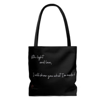 Load image into Gallery viewer, "I Don't Chase, I Attract" AOP Tote Bag