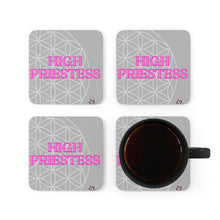 Load image into Gallery viewer, "High Priestess" Corkwood Coaster Set