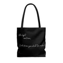 Load image into Gallery viewer, "Dark FEM Embraced" AOP Tote Bag