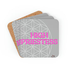 Load image into Gallery viewer, "High Priestess" Corkwood Coaster Set