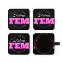 Load image into Gallery viewer, "Divine FEM" Corkwood Coaster Set