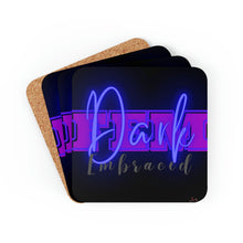 Load image into Gallery viewer, "Dark FEM Embraced" Corkwood Coaster Set