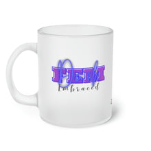 Load image into Gallery viewer, "Dark FEM Embraced" Frosted Glass Mug