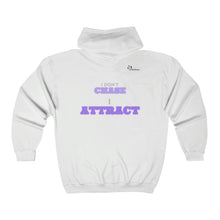 Load image into Gallery viewer, "I Don't Chase, I Attract" Unisex Heavy Blend™ Full Zip Hooded Sweatshirt