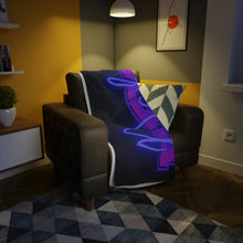 Load image into Gallery viewer, "Dark FEM Embraced" Plush Fleece Blanket