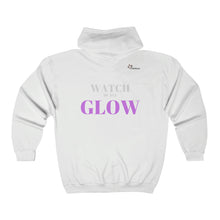 Load image into Gallery viewer, "Watch me as I GLOW" Unisex Heavy Blend™ Full Zip Hooded Sweatshirt