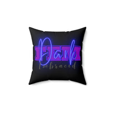 Load image into Gallery viewer, "Dark FEM Embraced" Faux Suede Square Pillow