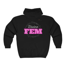 Load image into Gallery viewer, &quot;Divine FEM&quot; Unisex Heavy Blend™ Full Zip Hooded Sweatshirt
