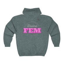 Load image into Gallery viewer, &quot;Divine FEM&quot; Unisex Heavy Blend™ Full Zip Hooded Sweatshirt
