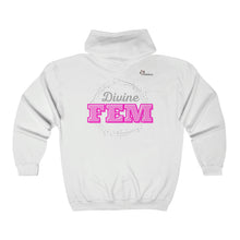 Load image into Gallery viewer, &quot;Divine FEM&quot; Unisex Heavy Blend™ Full Zip Hooded Sweatshirt
