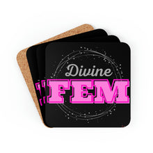 Load image into Gallery viewer, &quot;Divine FEM&quot; Corkwood Coaster Set
